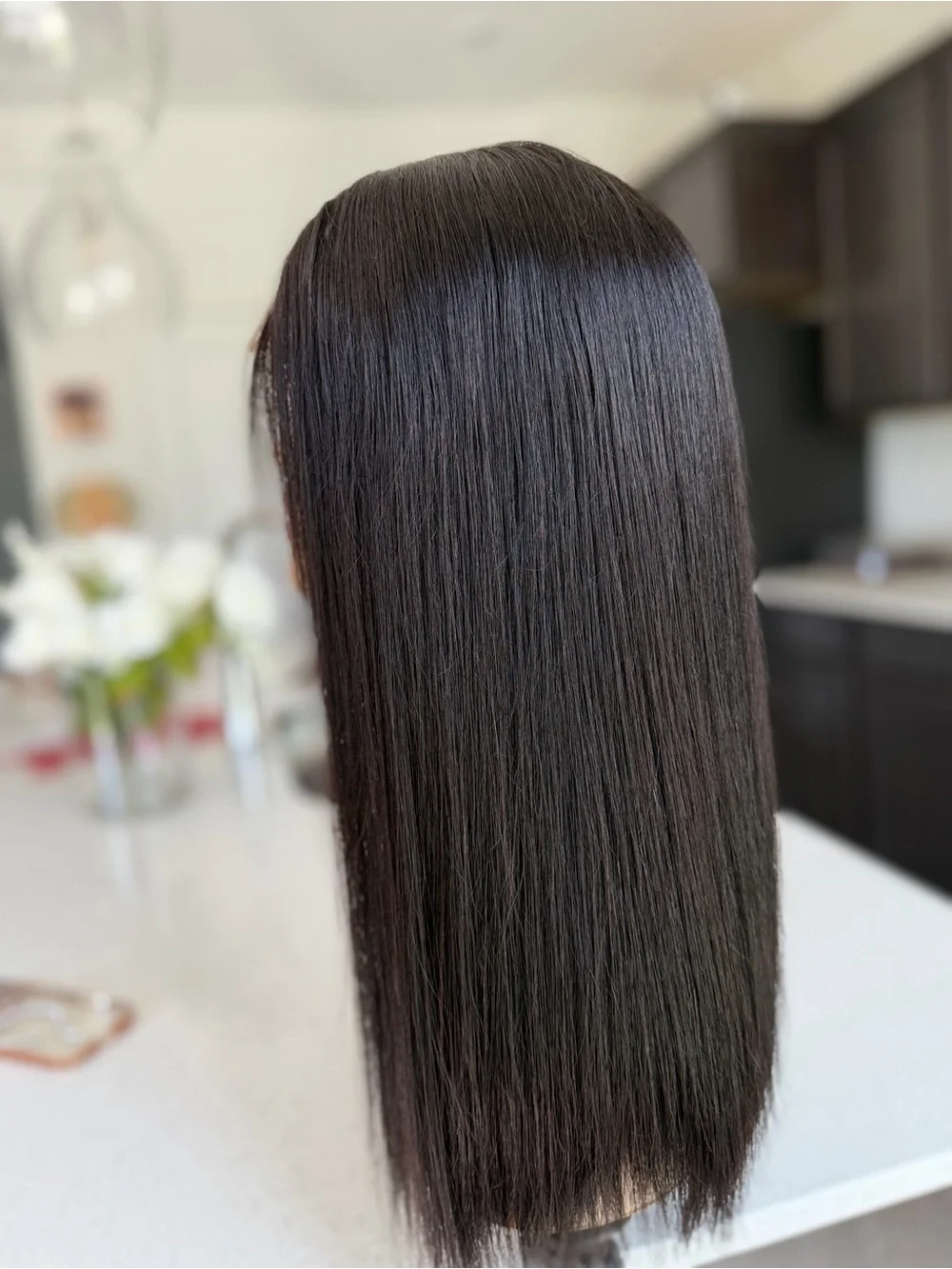 Straight Human Hair Wig | Silky Black | Natural Look | Glueless